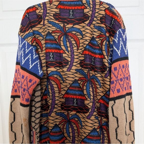 Alfonso Pozo for Globetrotter Hand Knit Cardigan Womens Size XL Tribal Ethnic - Picture 9 of 13